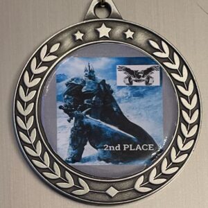 Custom Made 70mm Medal, with logo. silver